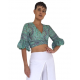 Τοπ rayon-silk με τιράντες